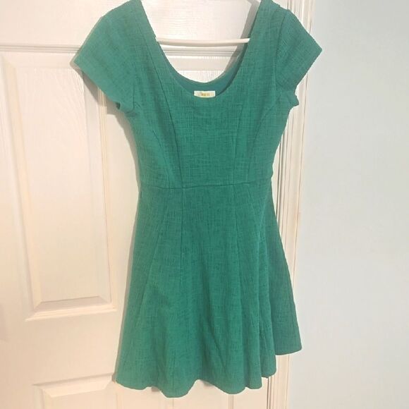 Maeve by Anthropologie Green Textured Dress - Picture 1 of 6